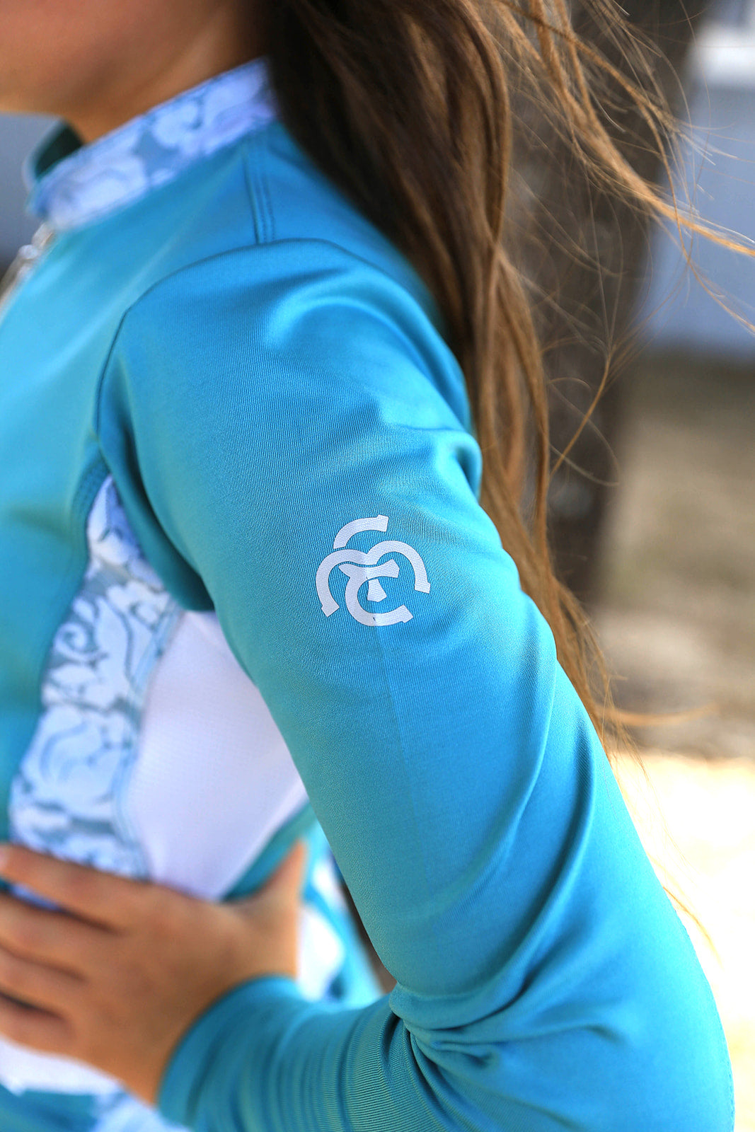 Essence Equestrian Performance Long Sleeved Shirt - Turquoise (Youth Sizes)