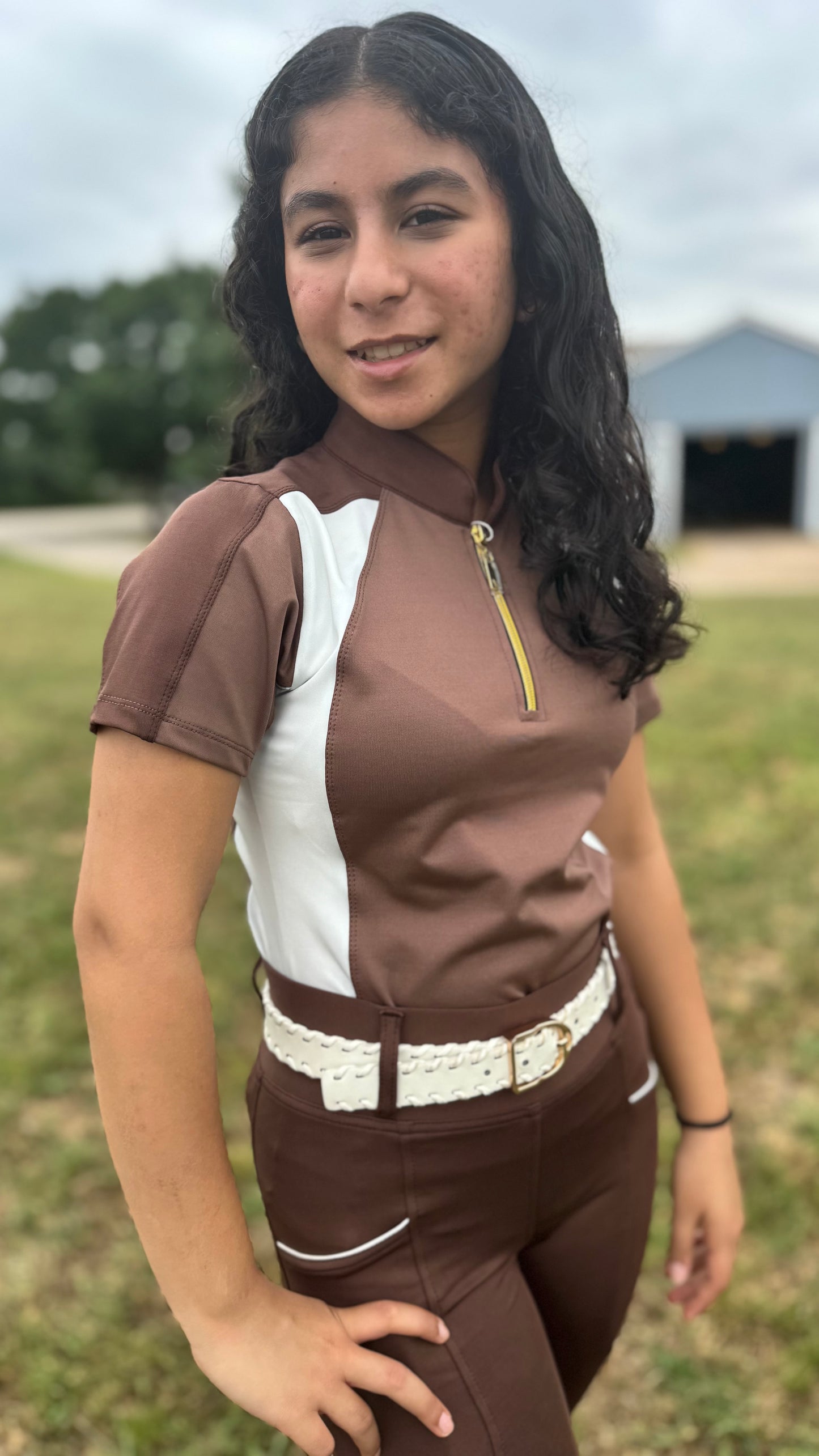 Karma - Equestrian Short Sleeve - Mocha Mist (Youth XL 13/14)