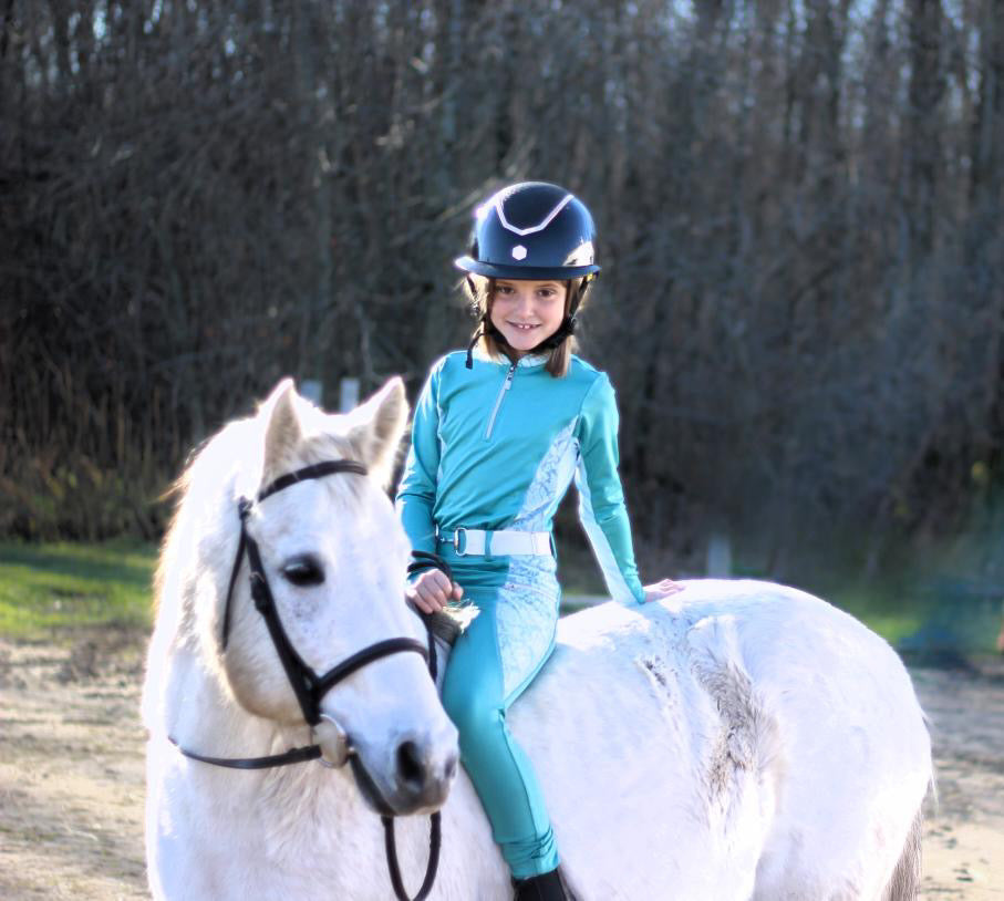 Essence Equestrian Full Seat Breeches - Turquoise (Youth sizes)
