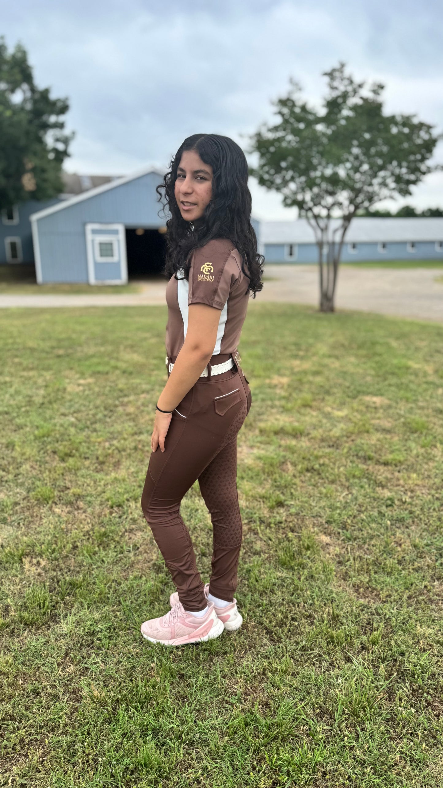 Harmony Riding Breeches - Mocha Mist - Full Seat Silicone  (Youth XL 13/14)