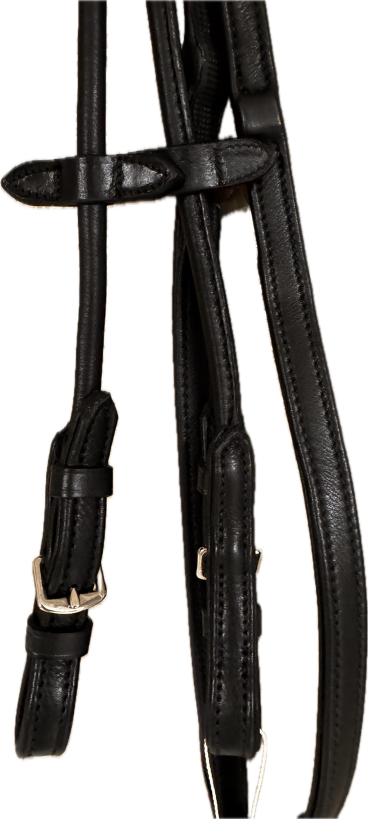 Royale Rubberised Reins - Black